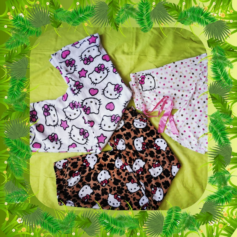 A Lot of three Hello Kitty Pajamas Pants